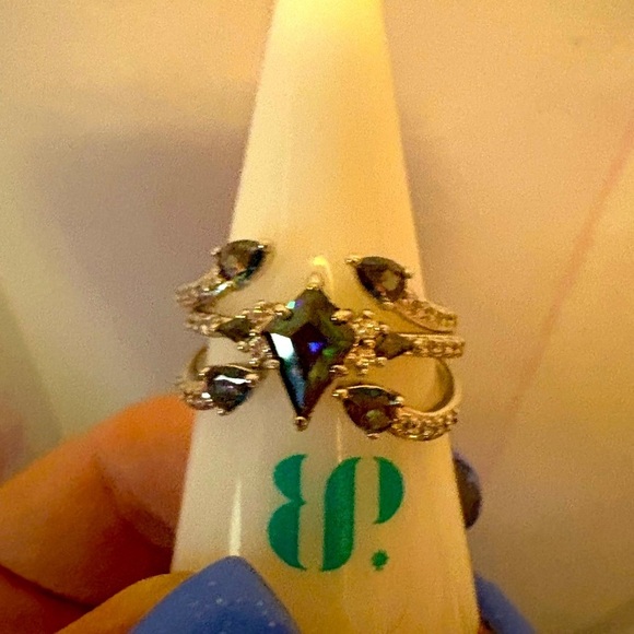 June Collection 2023  Lab created rainbow topaz Size 9 by Bomb Party - Picture 1 of 7